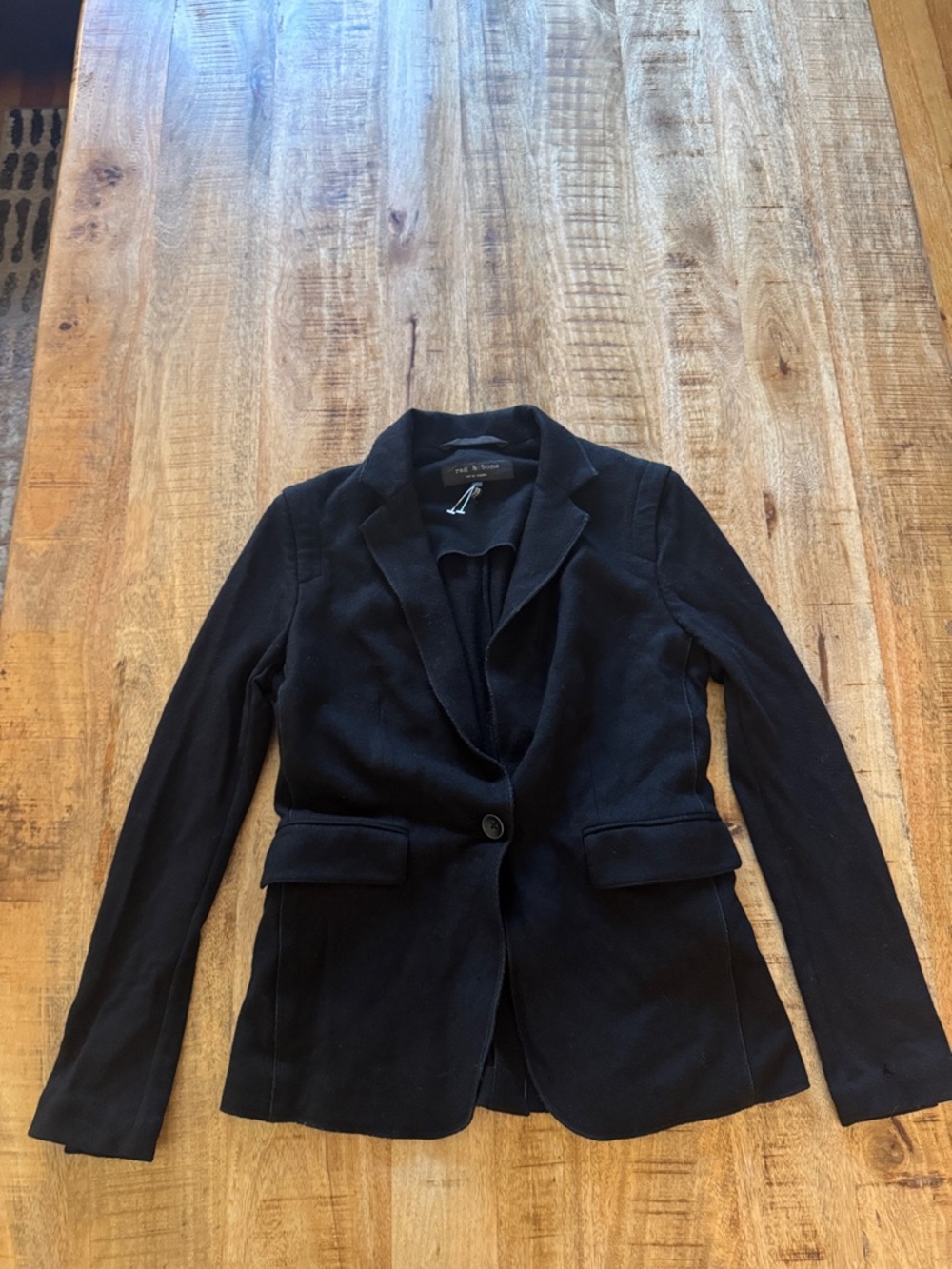 Rag & Bone 100% wool Black Women's Single-Button Tailored Blazer Good XS / 0